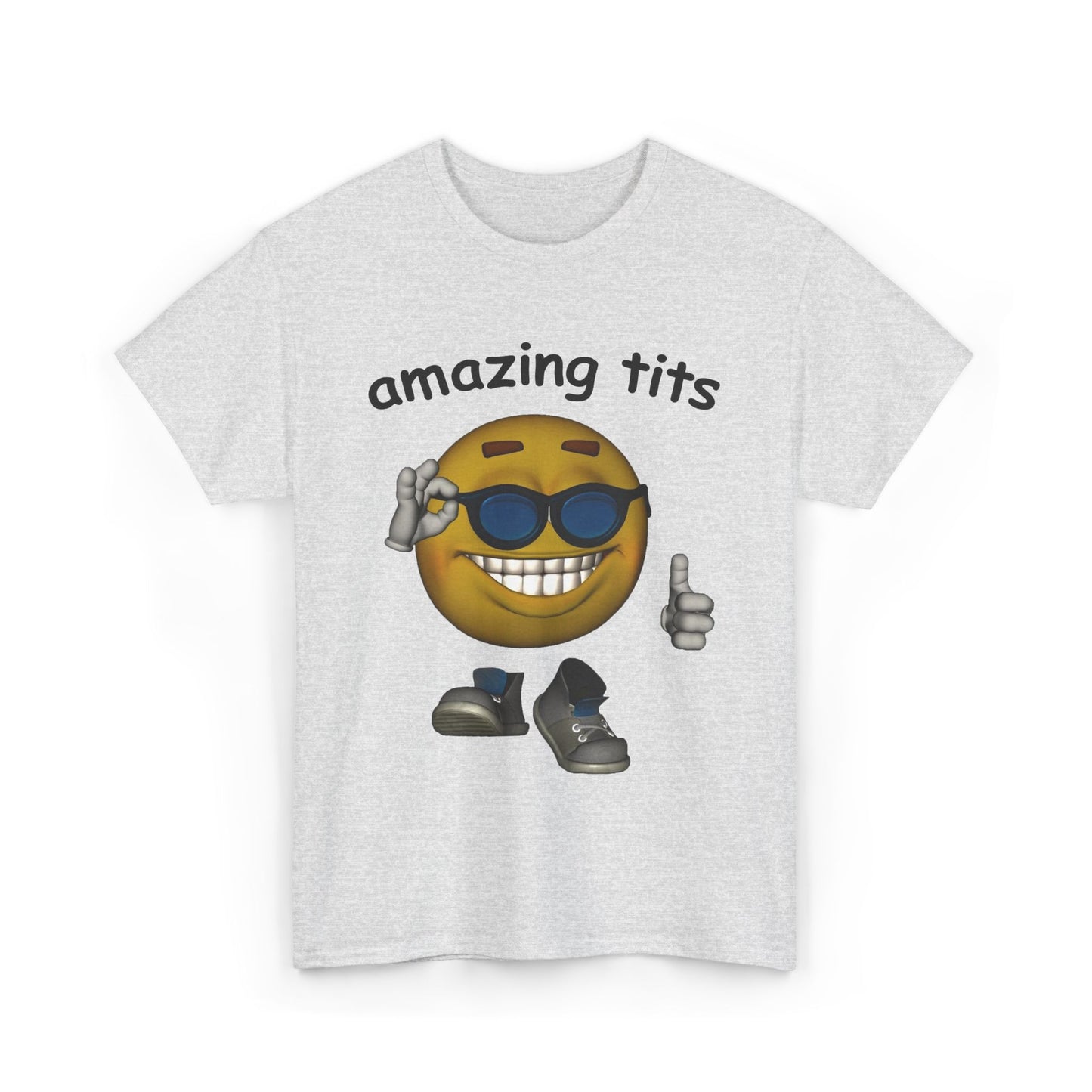 Funny Graphic Unisex Heavy Cotton Tee - "Amazing Tits"