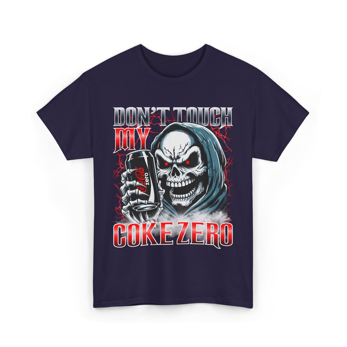 Skull Graphic Unisex Heavy Cotton Tee - "Don't Touch My Coke Zero"