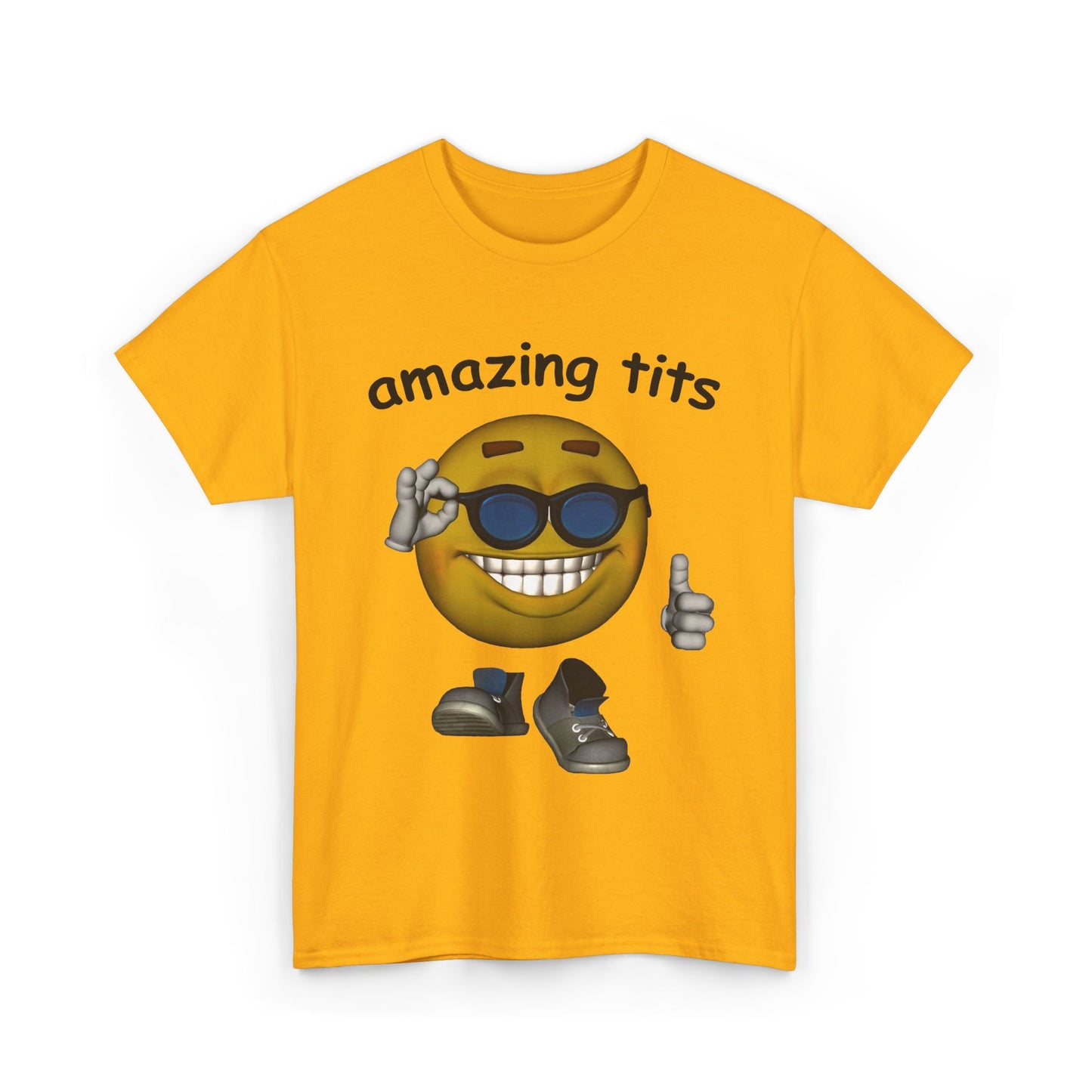 Funny Graphic Unisex Heavy Cotton Tee - "Amazing Tits"