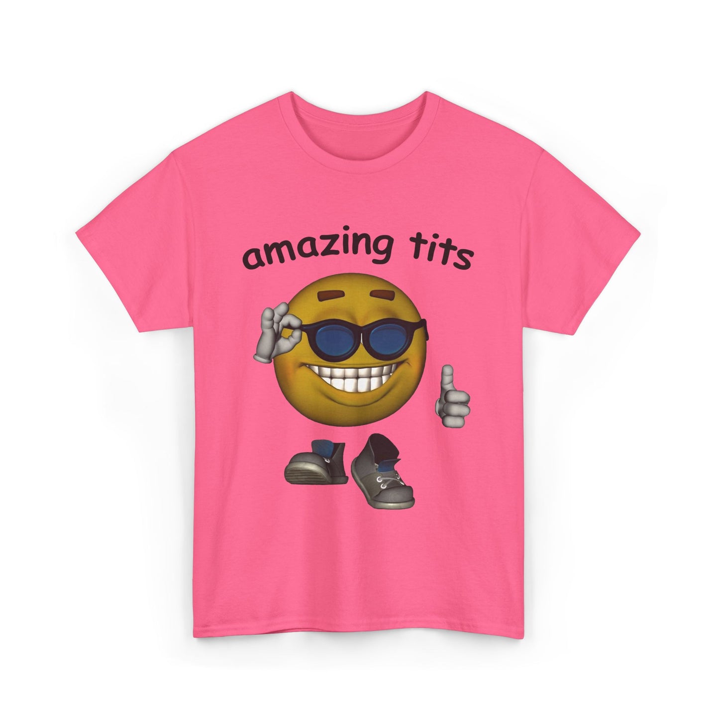 Funny Graphic Unisex Heavy Cotton Tee - "Amazing Tits"