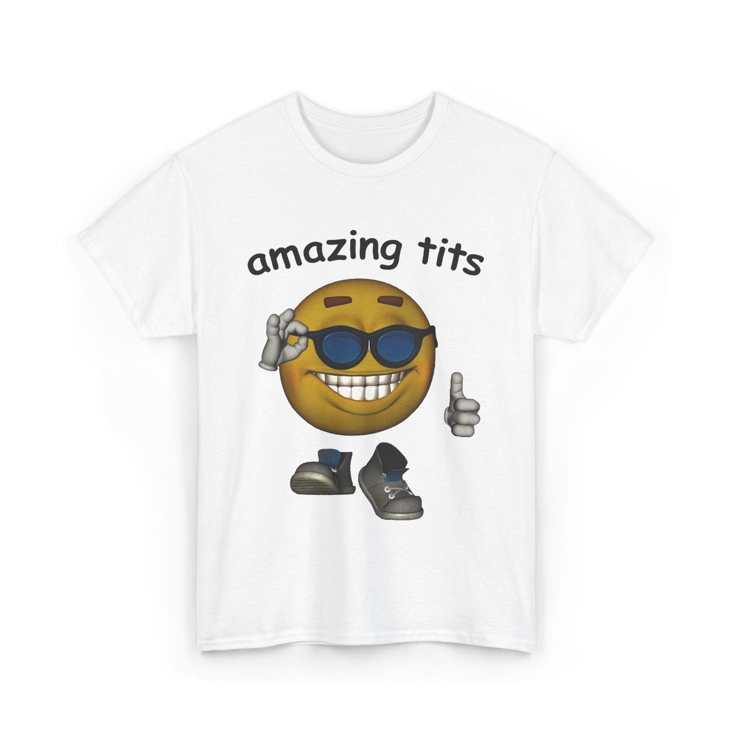 Funny Graphic Unisex Heavy Cotton Tee - "Amazing Tits"