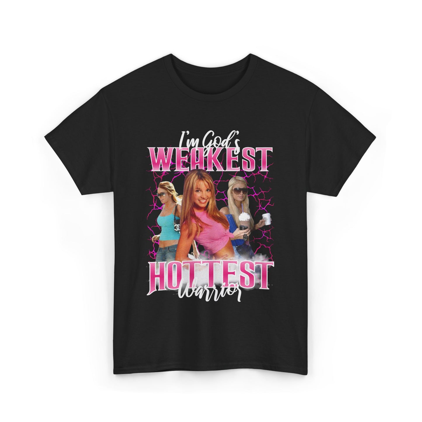 Unisex Heavy Cotton Tee - "I'm God's Weakest Hottest Warrior"