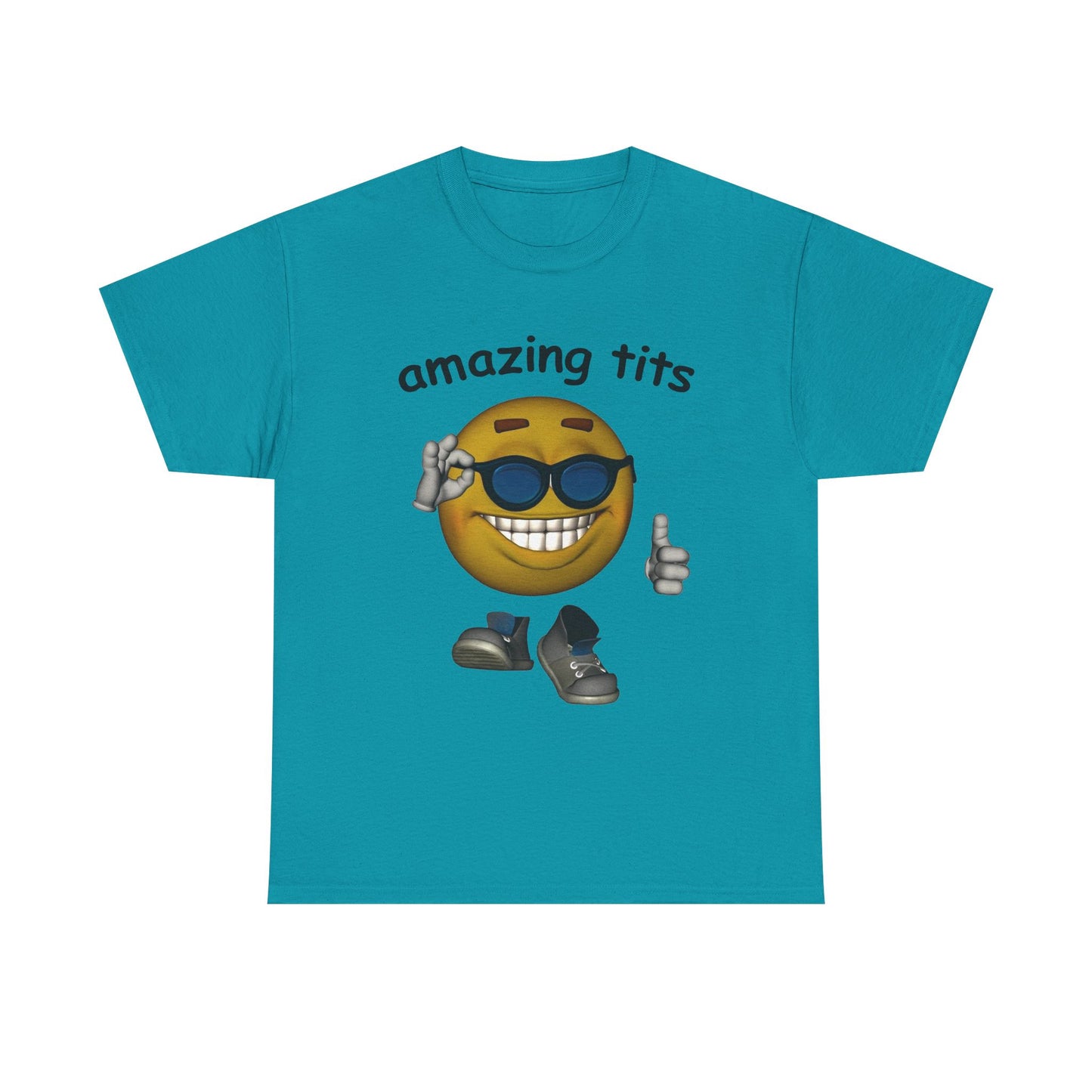 Funny Graphic Unisex Heavy Cotton Tee - "Amazing Tits"