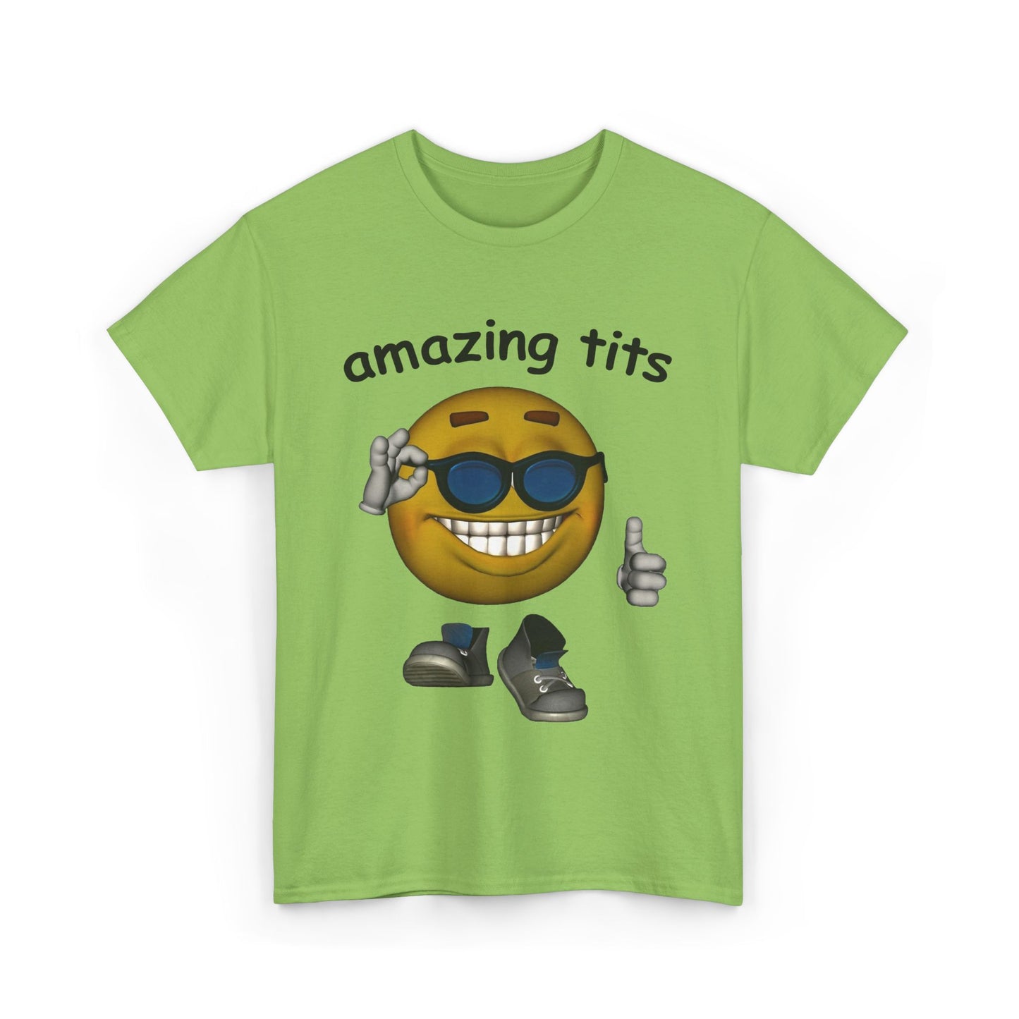 Funny Graphic Unisex Heavy Cotton Tee - "Amazing Tits"