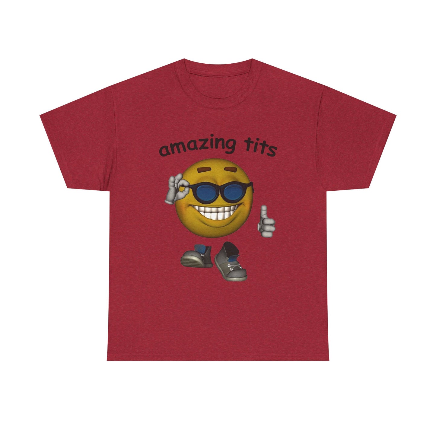 Funny Graphic Unisex Heavy Cotton Tee - "Amazing Tits"