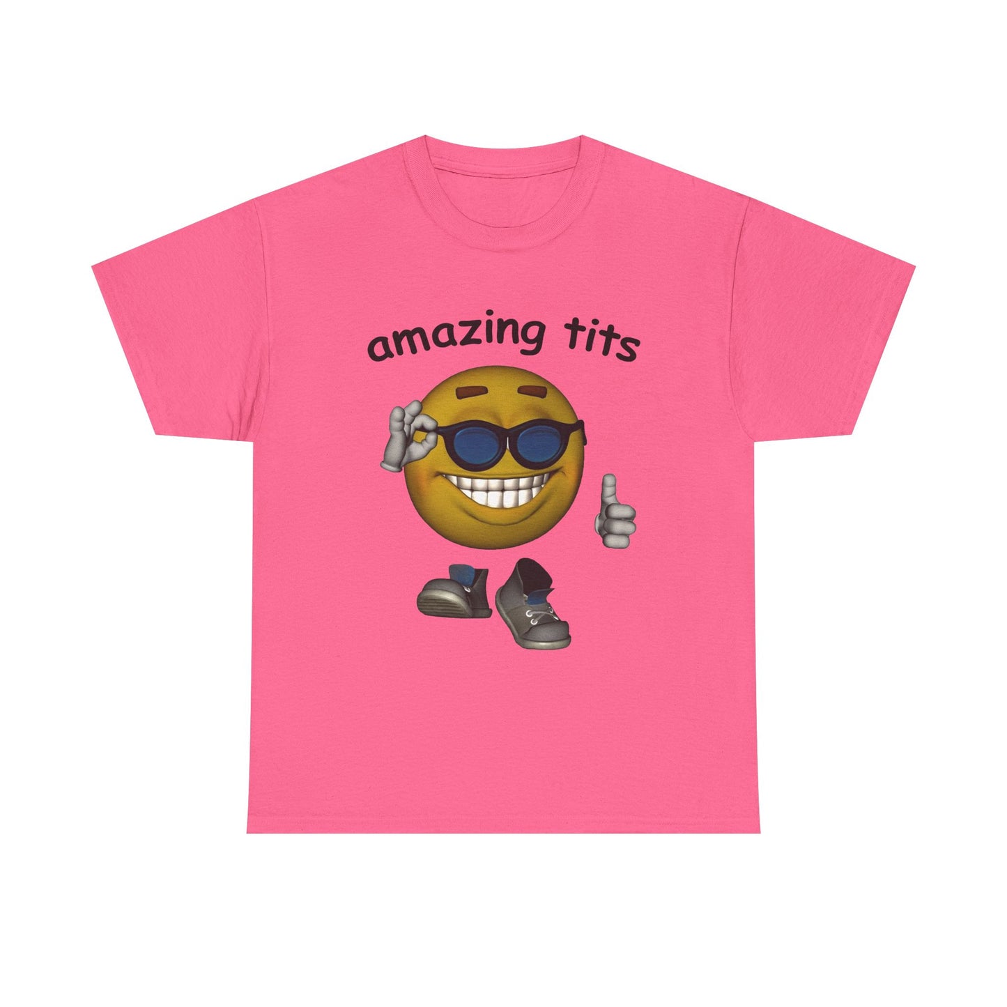 Funny Graphic Unisex Heavy Cotton Tee - "Amazing Tits"