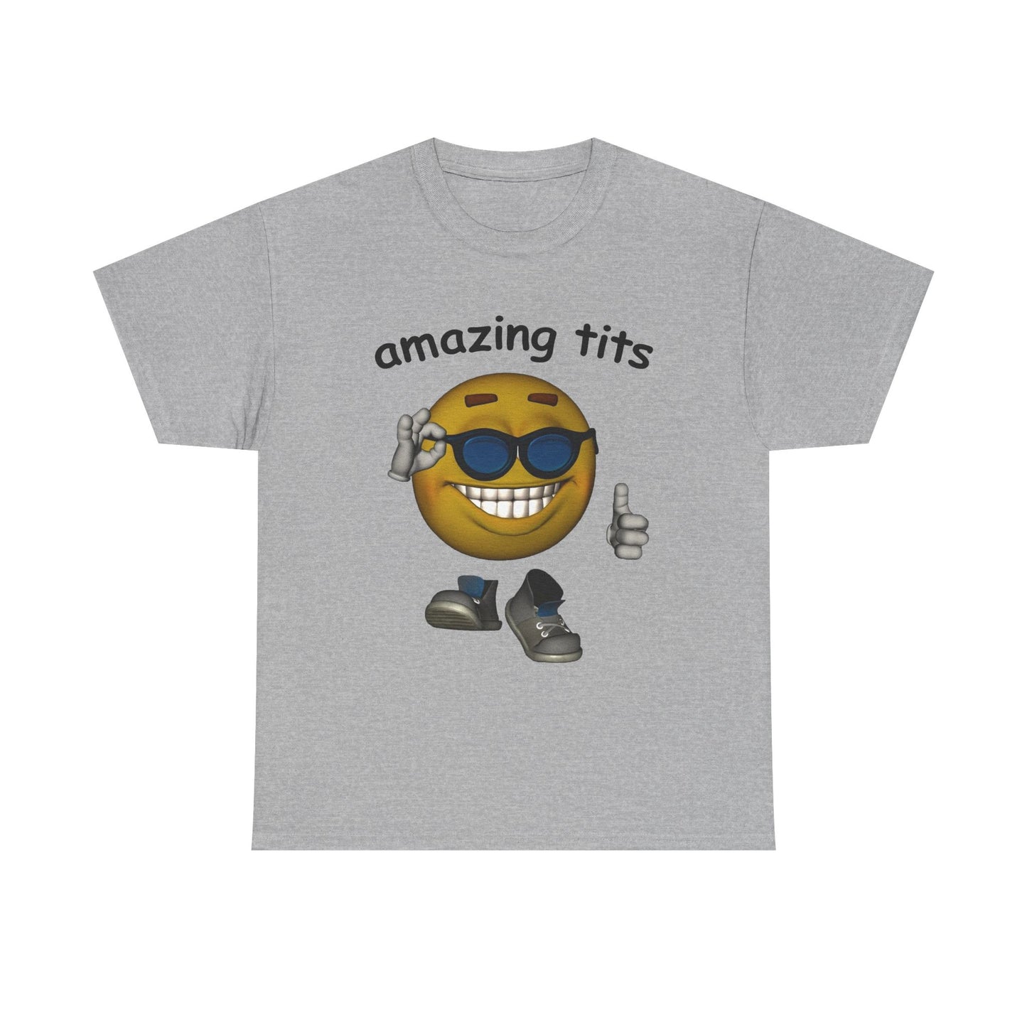 Funny Graphic Unisex Heavy Cotton Tee - "Amazing Tits"