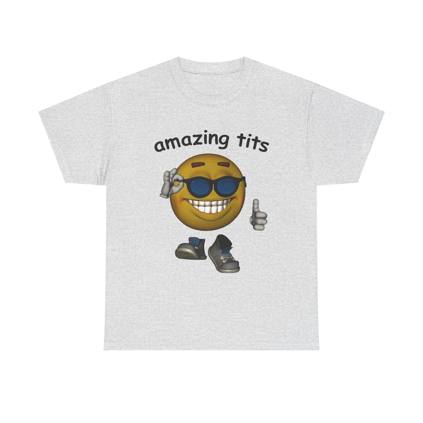 Funny Graphic Unisex Heavy Cotton Tee - "Amazing Tits"