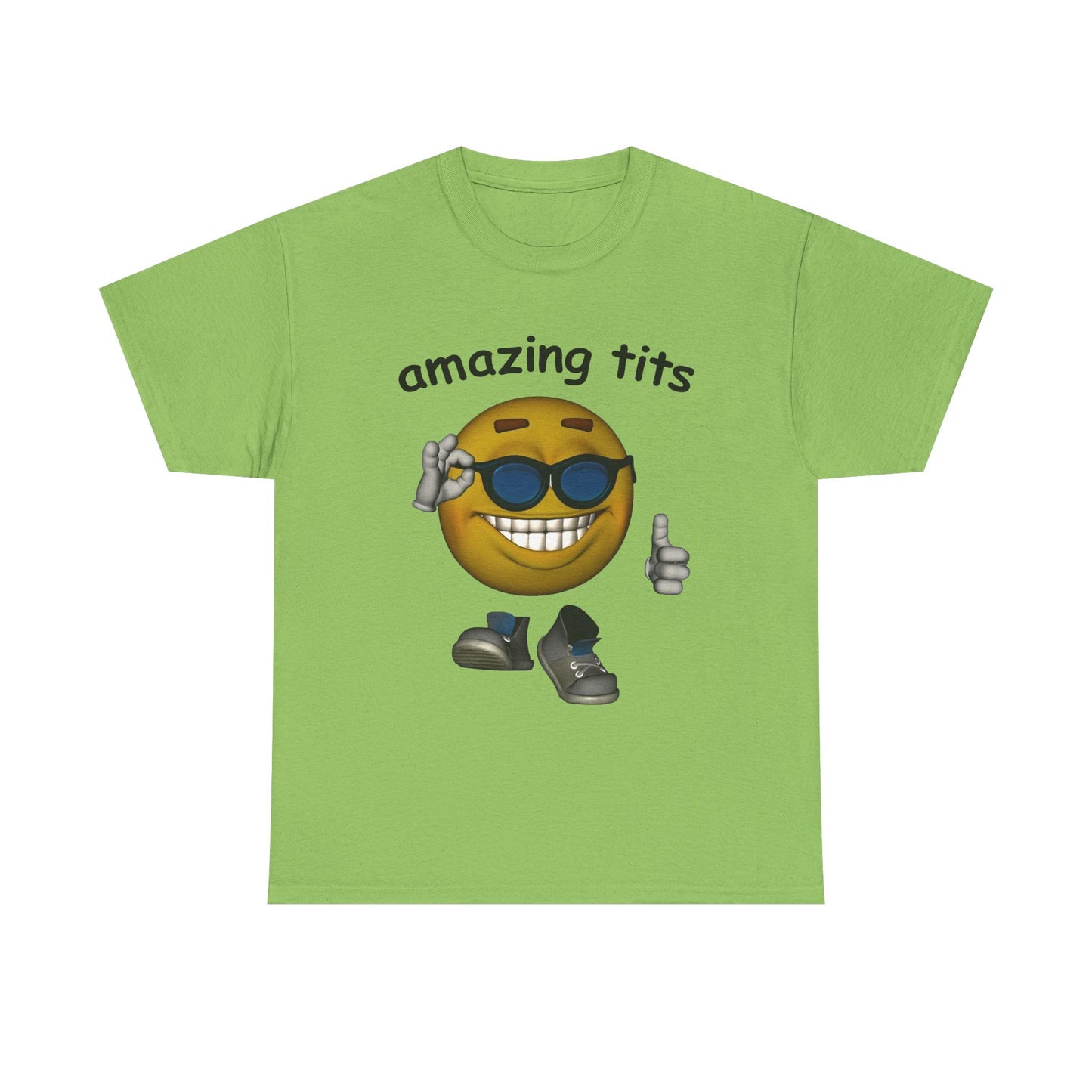 Funny Graphic Unisex Heavy Cotton Tee - "Amazing Tits"