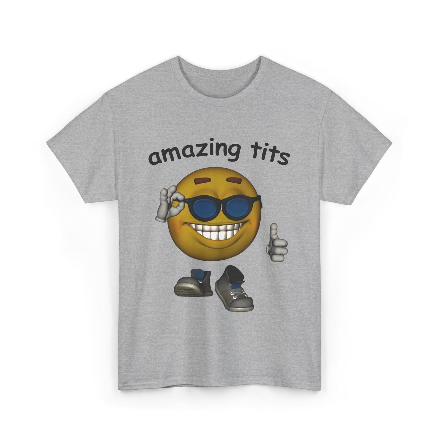 Funny Graphic Unisex Heavy Cotton Tee - "Amazing Tits"