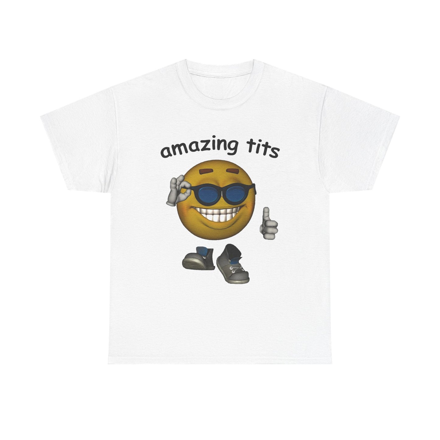 Funny Graphic Unisex Heavy Cotton Tee - "Amazing Tits"