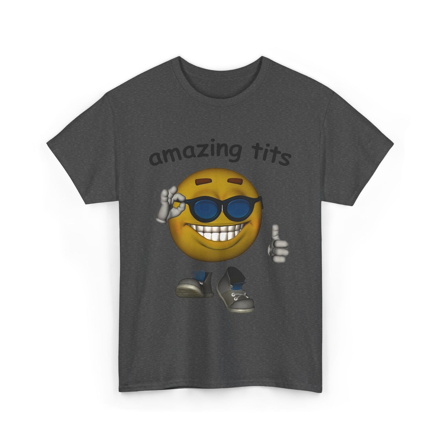 Funny Graphic Unisex Heavy Cotton Tee - "Amazing Tits"